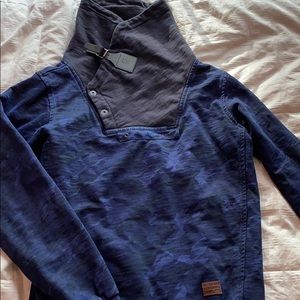 Blue camo G-Star Raw funnel neck